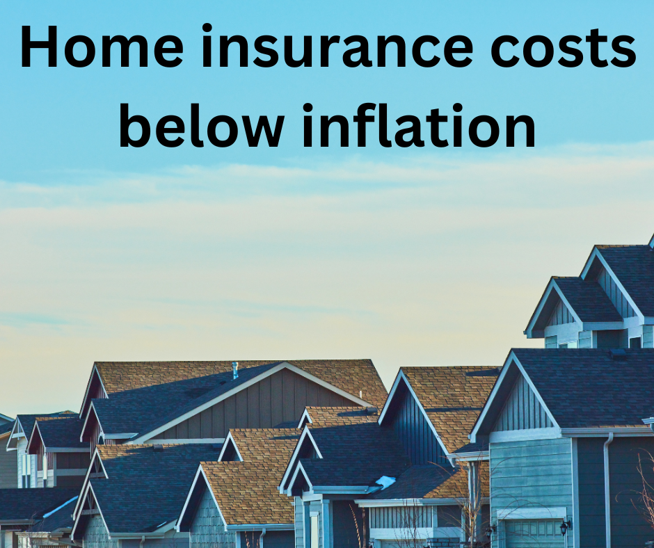 Home insurance costs below inflation