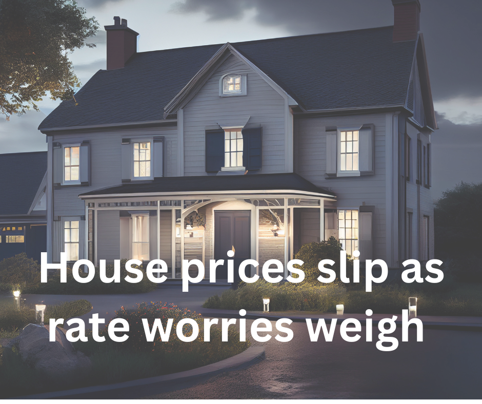 House prices slip as rate worries weigh